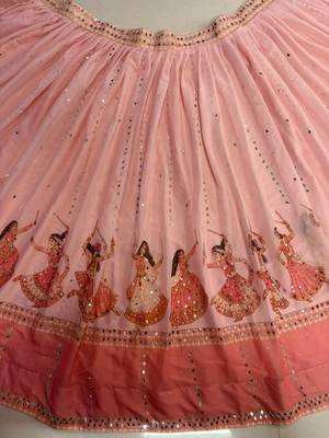 Light Pink Navratri Lehenga Choli With Dupatta 4