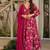 Rani pink maslin digital printed wedding party festival casual ready anarkali palazzo pant salwar kameez