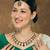 Green yellow gold premium designer american diamond and stone work necklace set