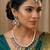Green rose gold premium designer american diamond and stone work necklace set