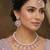 Purple rose gold premium designer american diamond and stone work necklace set