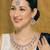 Purple rhodium premium designer american diamond and stone work necklace set