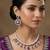Purple rhodium premium designer american diamond and stone work necklace set