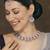 Purple rhodium premium designer american diamond and stone work necklace set