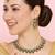 Green yellow gold premium designer american diamond and stone work necklace set
