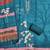 teal cotton poly embroidered dress material