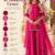 Women's pink silk blend embroidered kurti set for women with dupatta and palazzo