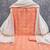 orange jacquard weaved dress material