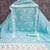 blue chanderi embroidered dress material