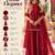 Women's red silk blend embroidered kurti set for women with dupatta and palazzo
