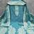 blue jacquard weaved dress material