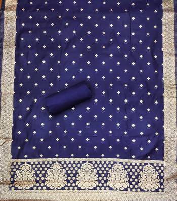 blue cotton poly weaved dress material 4