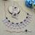 Green rose gold premium designer american diamond and stone work necklace set