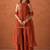 Women's orange orange
silk blend embroidered kurti set for women with dupatta and palazzo