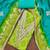 green organza printed dress material