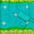 green organza printed dress material