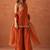 Women's orange orange
silk blend embroidered kurti set for women with dupatta and palazzo