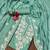 green silk blend thread dress material