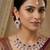 Blue rose gold premium designer american diamond and stone work necklace set