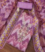 purple organza sequins dress material