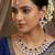 Blue rose gold premium designer american diamond and stone work necklace set