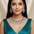 Green rhodium premium designer american diamond and stone work necklace set