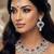 Blue rhodium premium designer american diamond and stone work necklace set