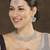 Green rhodium premium designer american diamond and stone work necklace set