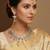 Gold yellow gold premium designer american diamond and stone work necklace set