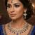 Blue yellow gold premium designer american diamond and stone work necklace set
