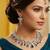 Blue yellow gold premium designer american diamond and stone work necklace set