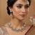 Gold yellow gold premium designer american diamond and stone work necklace set