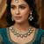 Green yellow gold premium designer american diamond and stone work necklace set