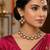 Pink yellow gold premium designer american diamond and stone work necklace set