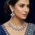 Blue rhodium premium designer american diamond and stone work necklace set