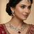 Maroon yellow gold premium designer american diamond and stone work necklace set