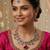 Pink yellow gold premium designer american diamond and stone work necklace set