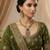 Green yellow gold premium designer american diamond and stone work necklace set