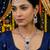 Blue rose gold premium designer american diamond and stone work necklace set