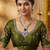 Green rhodium premium designer american diamond and stone work necklace set