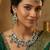 Green yellow gold premium designer american diamond and stone work necklace set