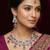 Purple yellow gold premium designer american diamond and stone work necklace set