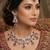 Red yellow gold premium designer american diamond and stone work necklace set