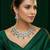 Green rhodium premium designer american diamond and stone work necklace set