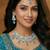 Blue rhodium premium designer american diamond and stone work necklace set