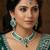 Green rhodium premium designer american diamond and stone work necklace set