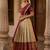 cream silk blend woven traditional lehenga-choli
