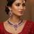 Red rhodium premium designer american diamond and stone work necklace set