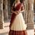 cream silk blend woven traditional lehenga-choli