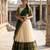 cream silk blend woven traditional lehenga-choli